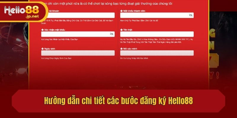 Hướng dẫn chi tiết các bước đăng ký Hello88 đúng quy chuẩn