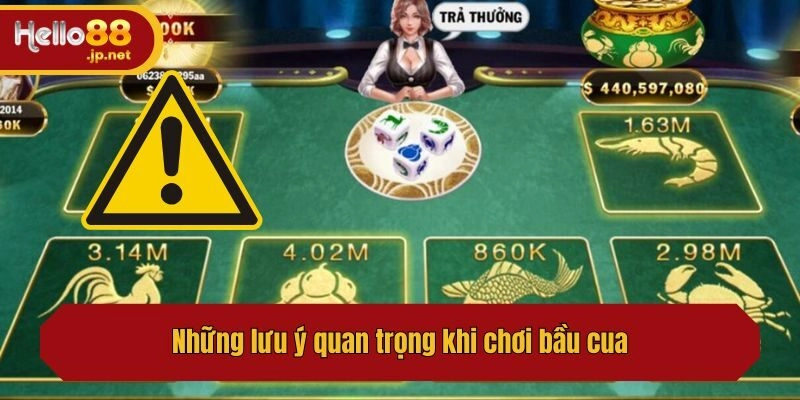 Những lưu ý quan trọng khi chơi bầu cua